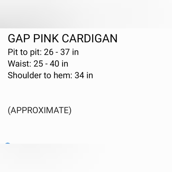 GAP Textured Longline Open-Front Striped Soft Coral Pink Cardigan Sweater, M - Picture 11 of 12